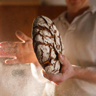 bread in a bakery