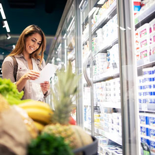 femme en train de faire de ses courses